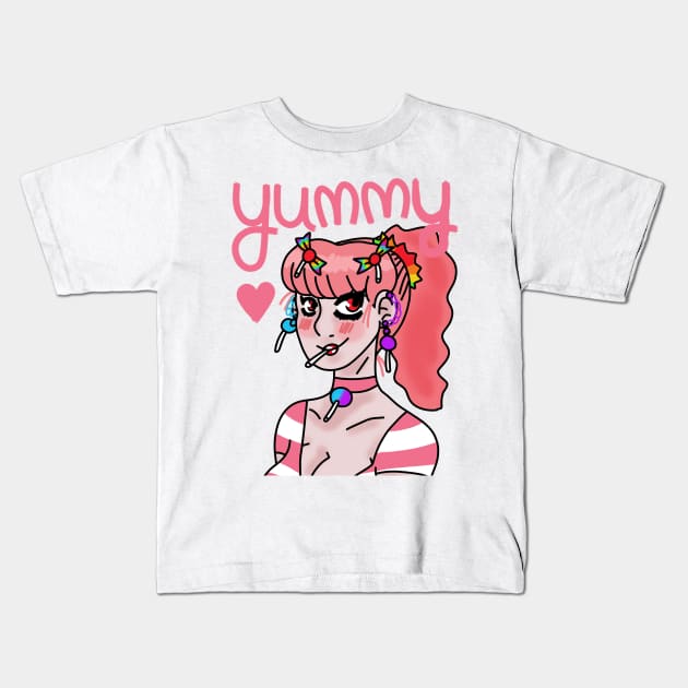 Yummy! Kids T-Shirt by kitaemirae